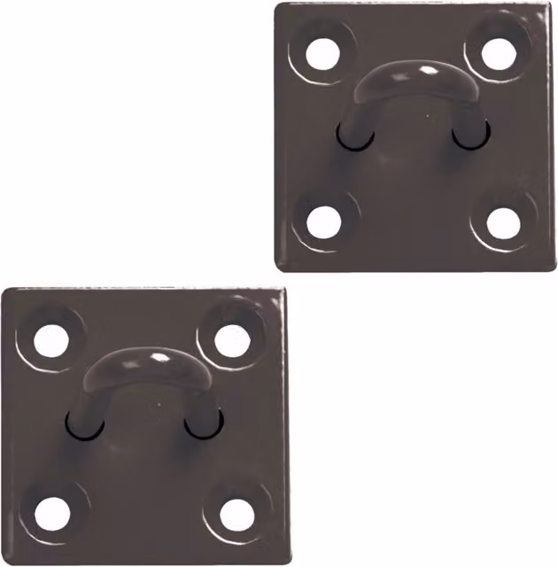 Betley Butterfly Mounting Plate Chain Staples in Red, Black and Grey, Pack of 2