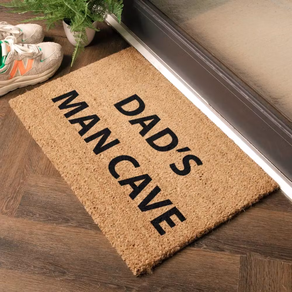 Artsy Mats Dad's Man Cave Doormat, Black and Brown, W: 60 cm, D: 40 cm – 3