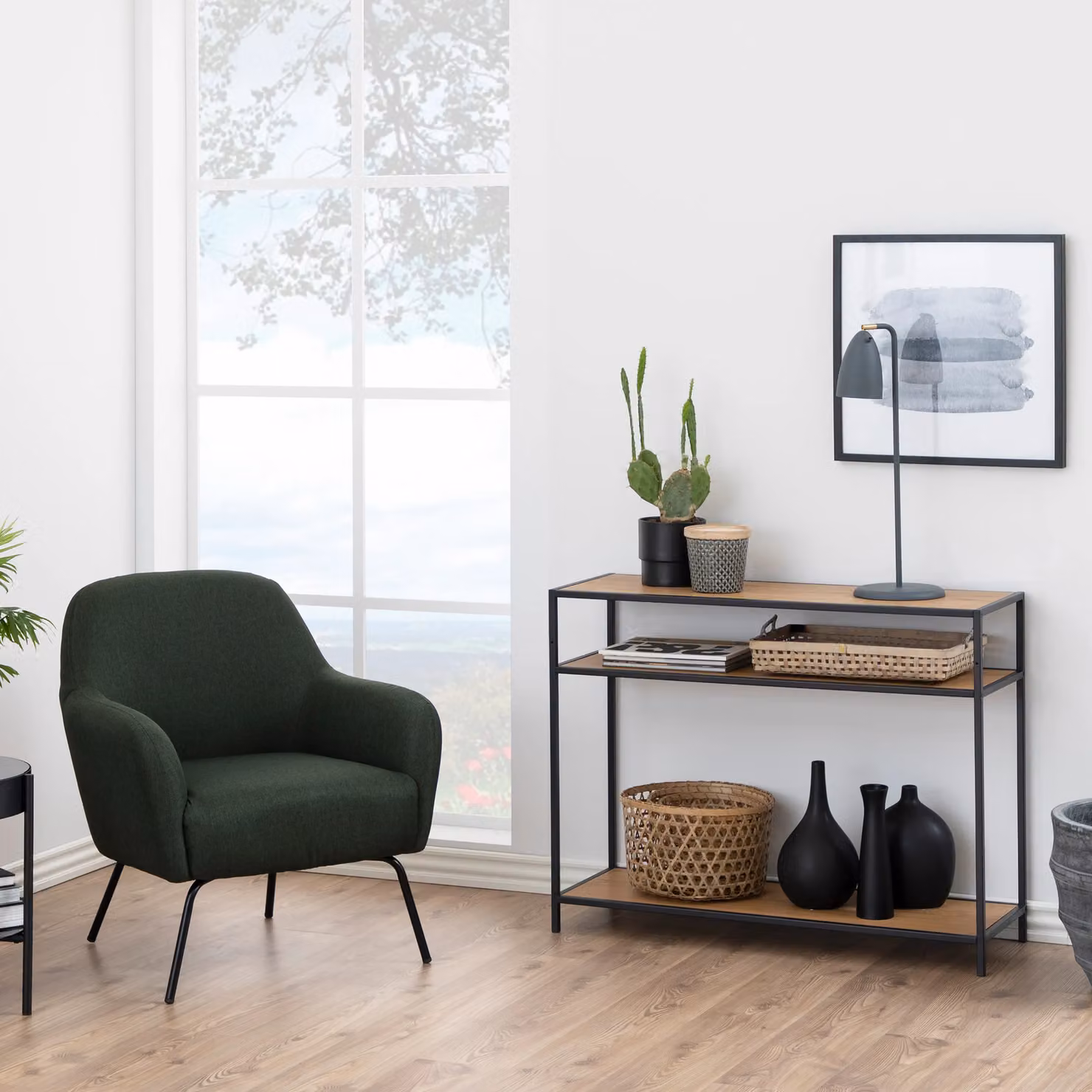Furniture To Go Seaford Industrial Console Table in Black and Oak – 2