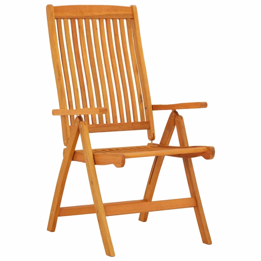 Berkfield Home Set of 2 Folding Garden Chairs in Brown Solid Eucalyptus Wood – 2