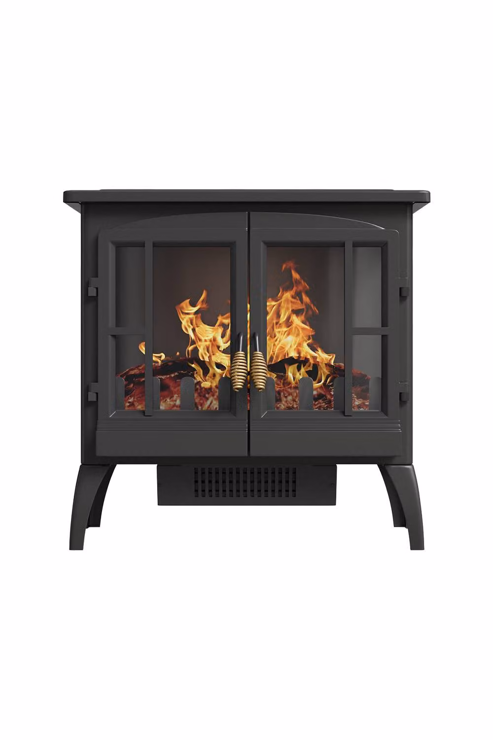 H&O Direct Freestanding Electric Fireplace Heater, Black – 2
