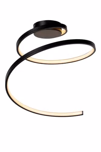 Lucide Maxence Dimmable LED Flush Ceiling Light, Black, Diameter: 46 cm – 1