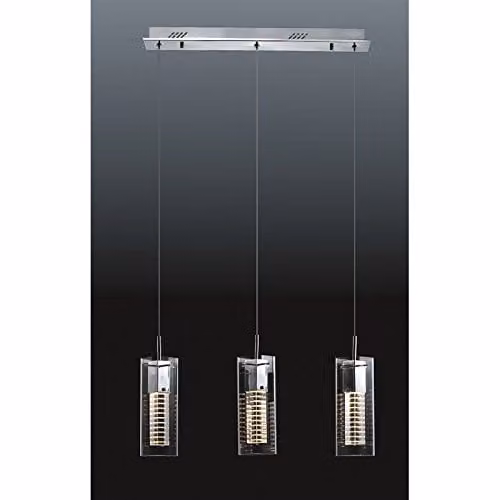 Italux Verizon Modern Bar Pendant Light in Black or Silver – 1