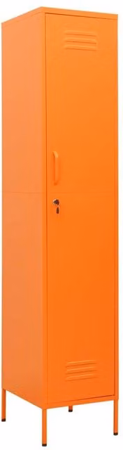 Berkfield Home Modern Steel Locker Cabinet in Orange, W/D/H: 35 x 46 x 180 cm – 1