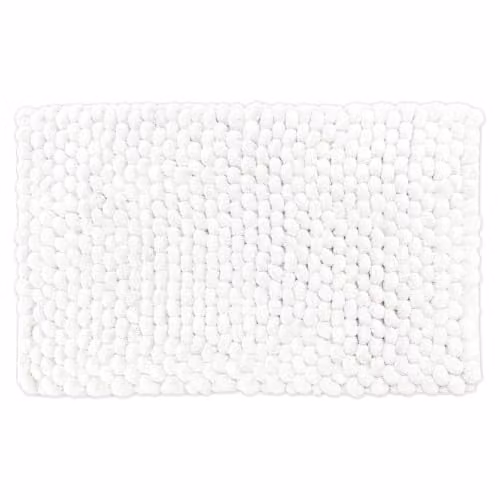 Allure Bath Fashions Bobbi Giant Bobble Bath Mat, White, W: 80 cm, D: 50 cm – 1