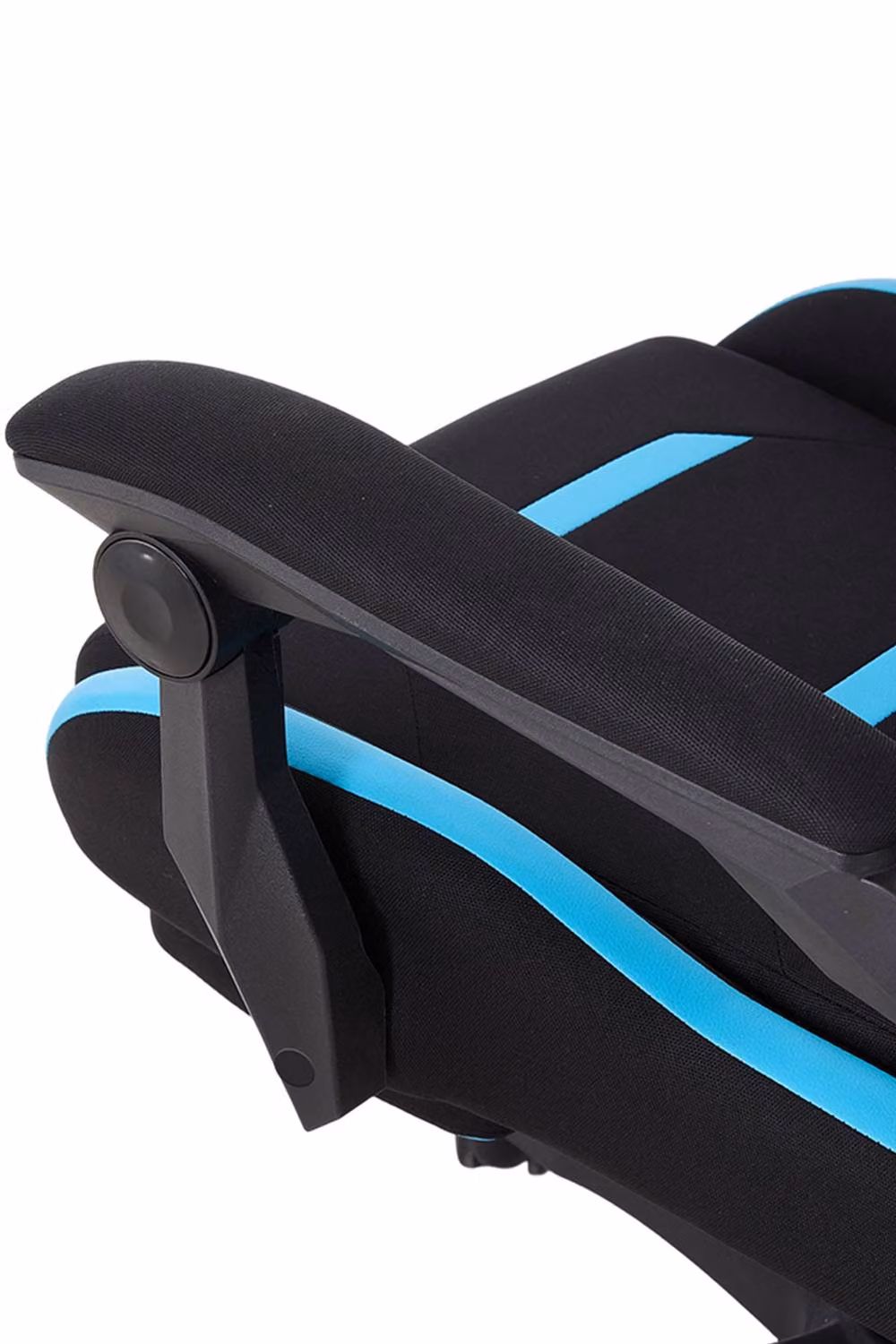 Living and Home Ergonomic High Back Gaming Office Chair with Footrest and Headrest in Blue and Black – 7