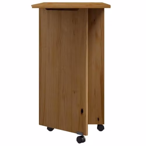 vidaXL MOSS Rolling Cabinet with Desk in Honey Brown Rustic Solid Pine Wood – 5