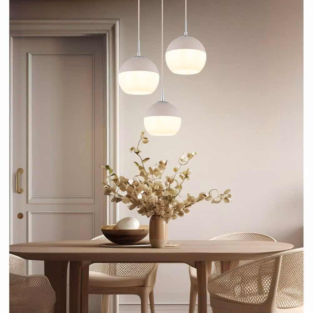 Netlighting Ragusa Cluster Pendant Ceiling Light in Matt Sand Beige with 3x E27 Bulbs – 2