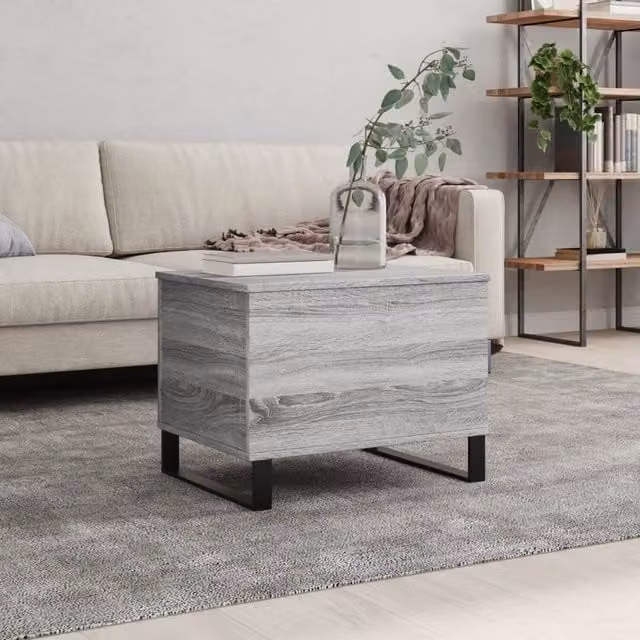 Berkfield Home Grey Sonoma Coffee Table with Lift Mechanism, W: 60 cm, D: 44.5 cm, H: 45 cm – 1
