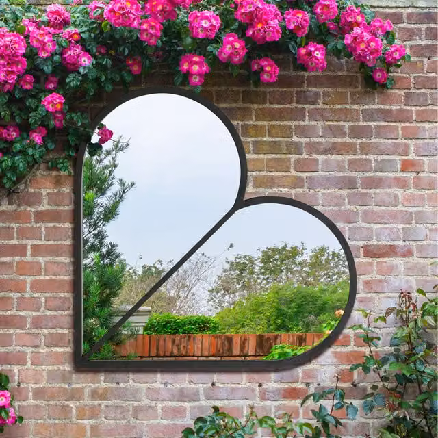 MirrorOutlet The Corde Modern Wall Mirror in Black and Gold with Metal and Glass