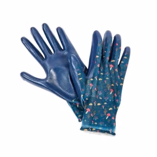 Briers Ladies Patterned Gardening Gloves in Blue and Multicolour, Medium Size, Stretch Fit for Seeding and Weeding – 2