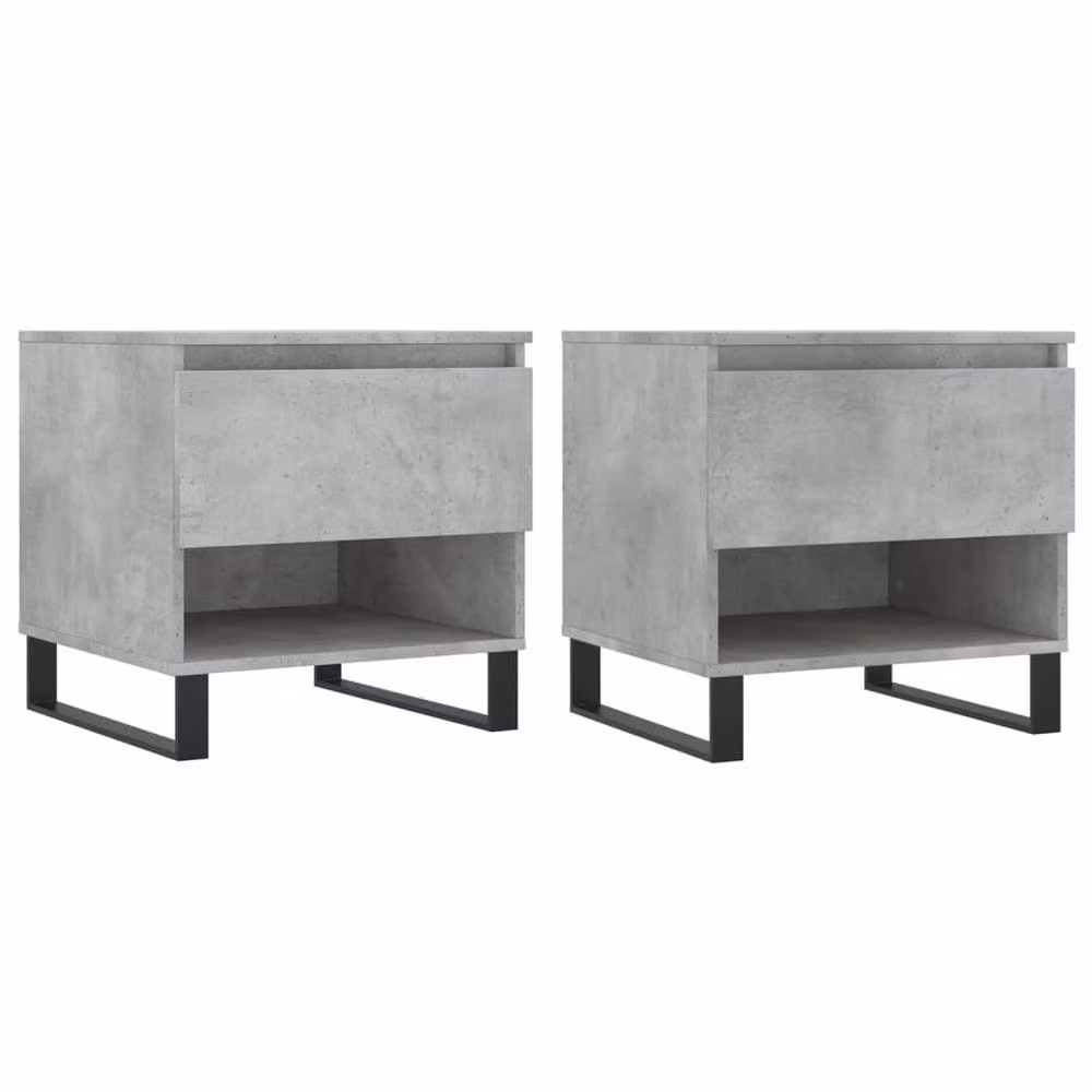 Berkfield Home Modern Nested Coffee Table Set in Concrete Grey, W/D/H: 50 x 46 x 50 cm – 2