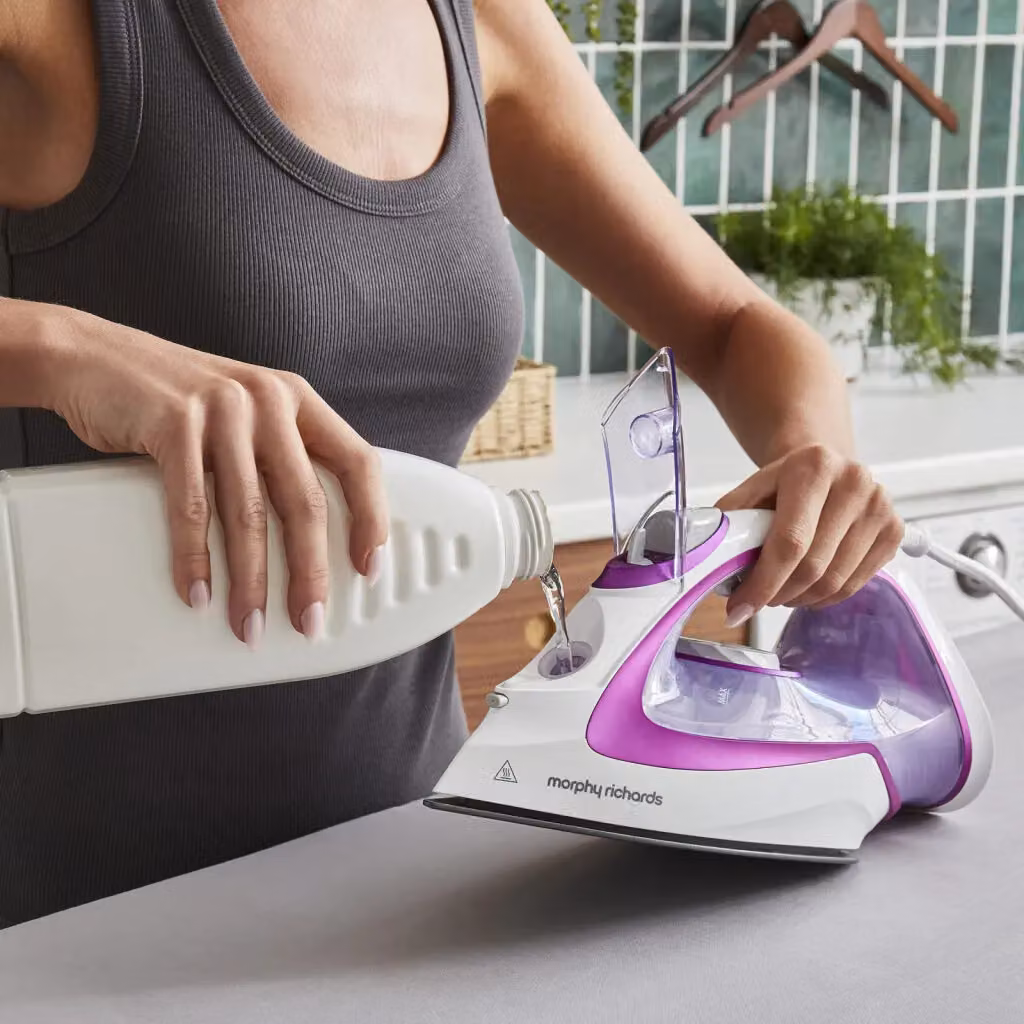 Morphy Richards Turbo Glide Steam Iron in Purple with Ceramic Soleplate and Auto Shut-off – 8