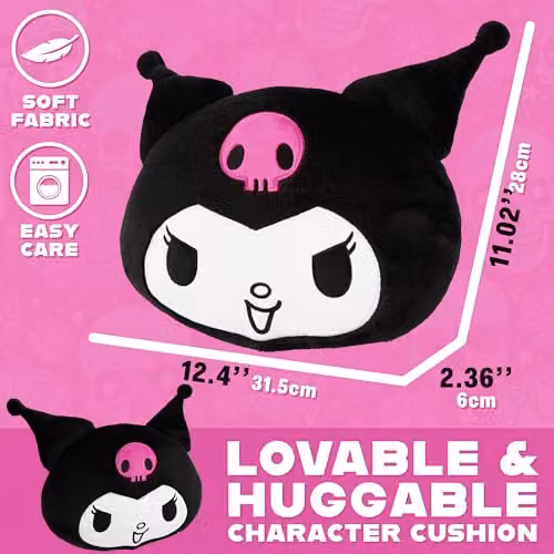 Get Trend Sanrio Kuromi 3D Plush Cushion, Black – 10