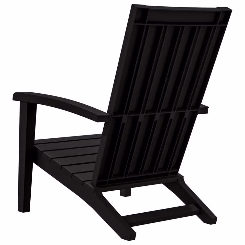 Berkfield Home Garden Adirondack Chair in Black Polypropylene – 5