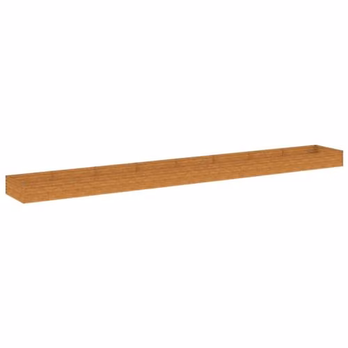 vidaXL Rusty Brown Garden Raised Bed W: 770 cm, D: 100 cm, H: 36 cm