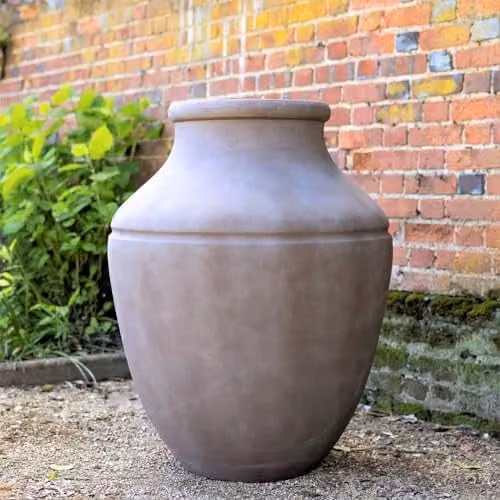 Primrose Brown Concrete Round Planter Urn, Height: 90 cm – 1