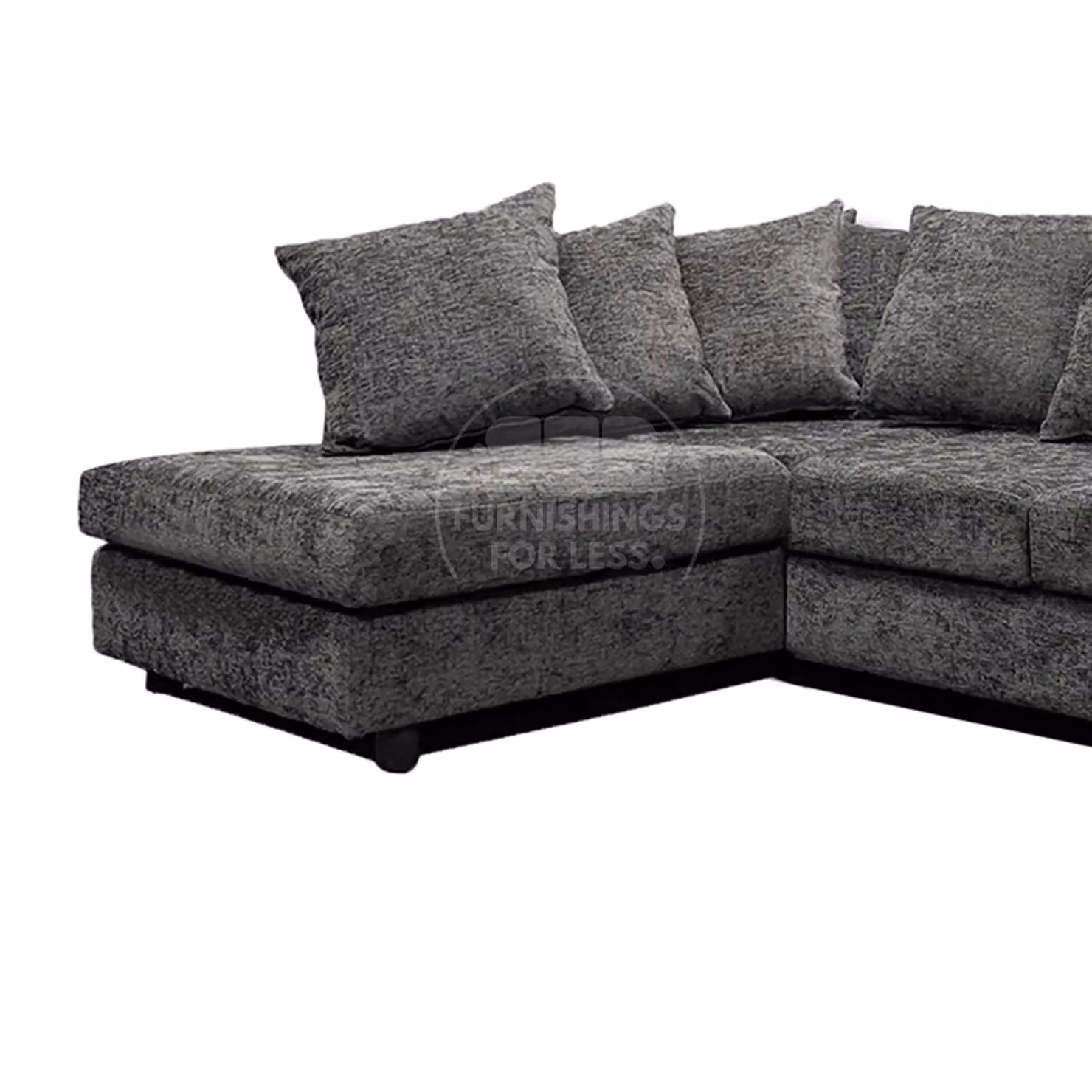 Furnishings For Less UK Monaco Chenille Fabric 3 to 4 Seater L Shaped Corner Sofa, Left Hand Facing, Grey – 3