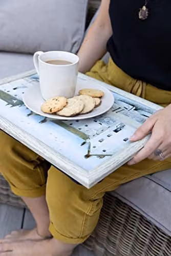 Creative Tops Cornish Harbour Lap Tray with Bean Bag Cushion, Multicolour, W: 44 cm, D: 34 cm – 2
