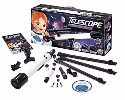 Buki Astronomy Telescope with 30 Activities in White – 2