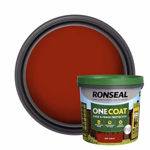 Ronseal One Coat Shed and Fence Protector in Red Cedar, 5 l