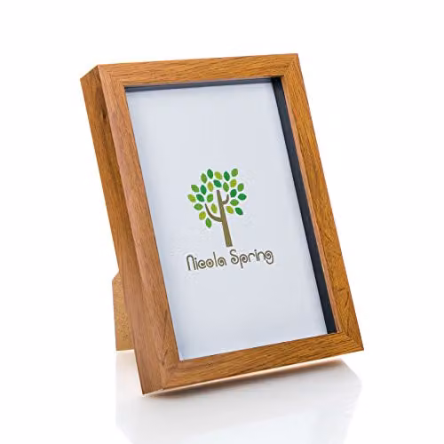 Nicola Spring Set of 2 A5 3D Shadow Box Photo Frames in Brown, W/D/H: 23.5 x 15.24 x 3.5 cm – 2