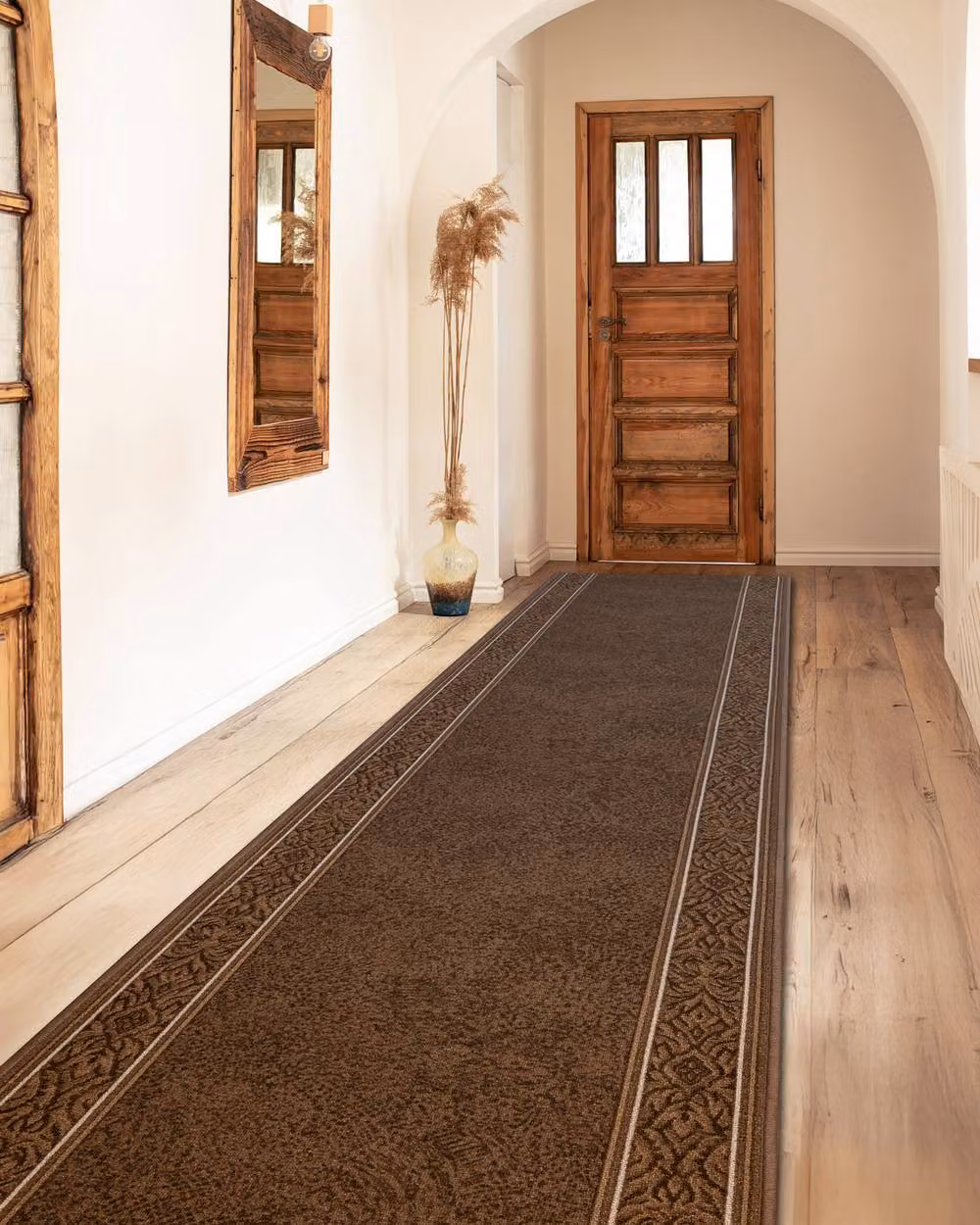 RugsX Sttropez Anti-Slip Runner in Brown, W: 100 cm, L: 250 cm – 3