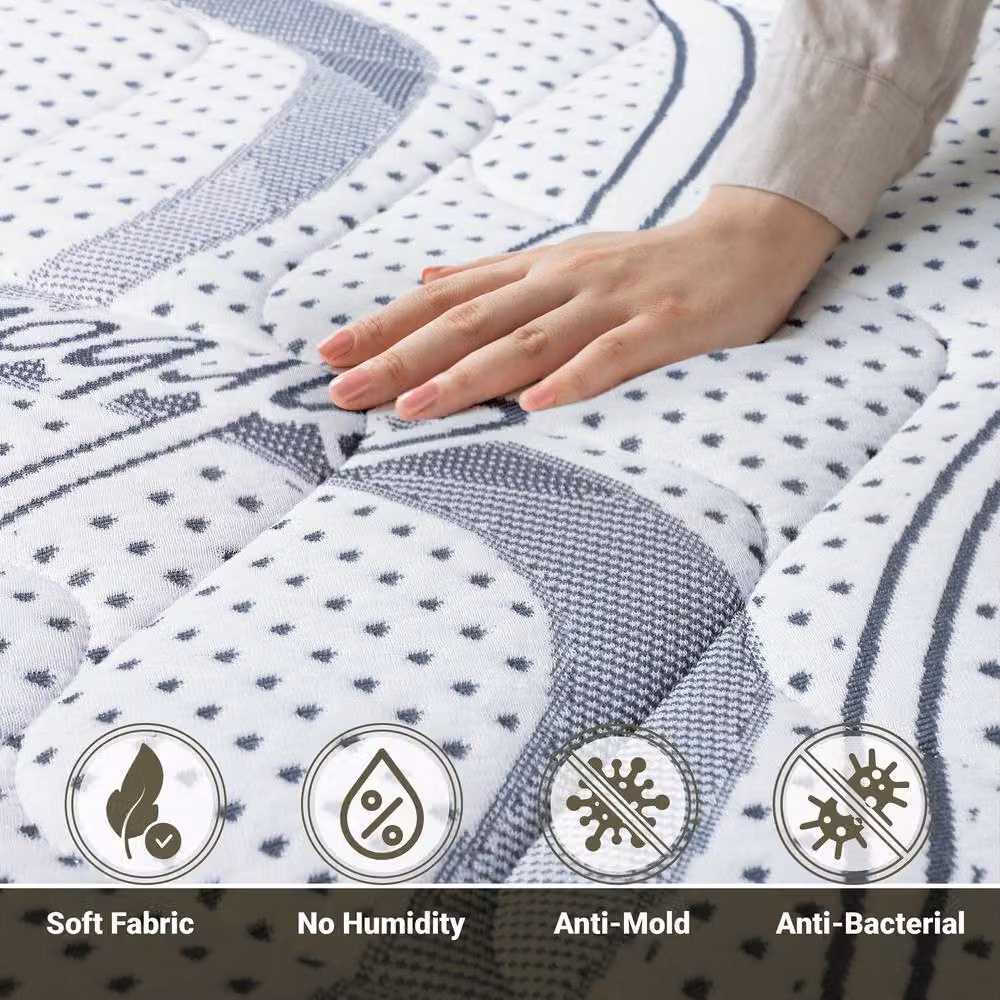 The White Stone Antibacterial Comfort Foam Orthopaedic Mattress in White, W/D/H: 80 x 170 x 20 cm – 6