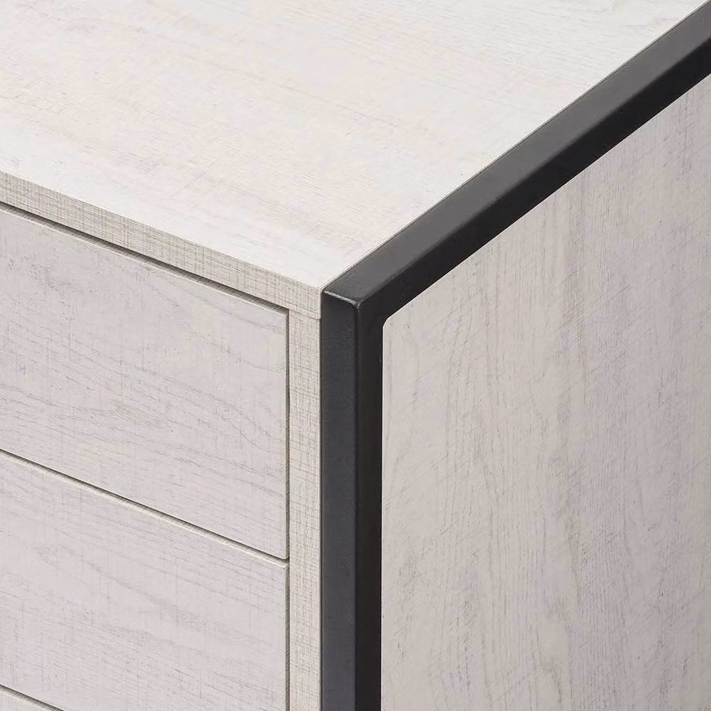 FORGEVIO White Oak 3 Drawer Bedside Storage Unit – 3