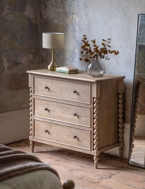 Gallery Direct Artisan 3 Drawer Chest in Natural Oak and Pine Wood