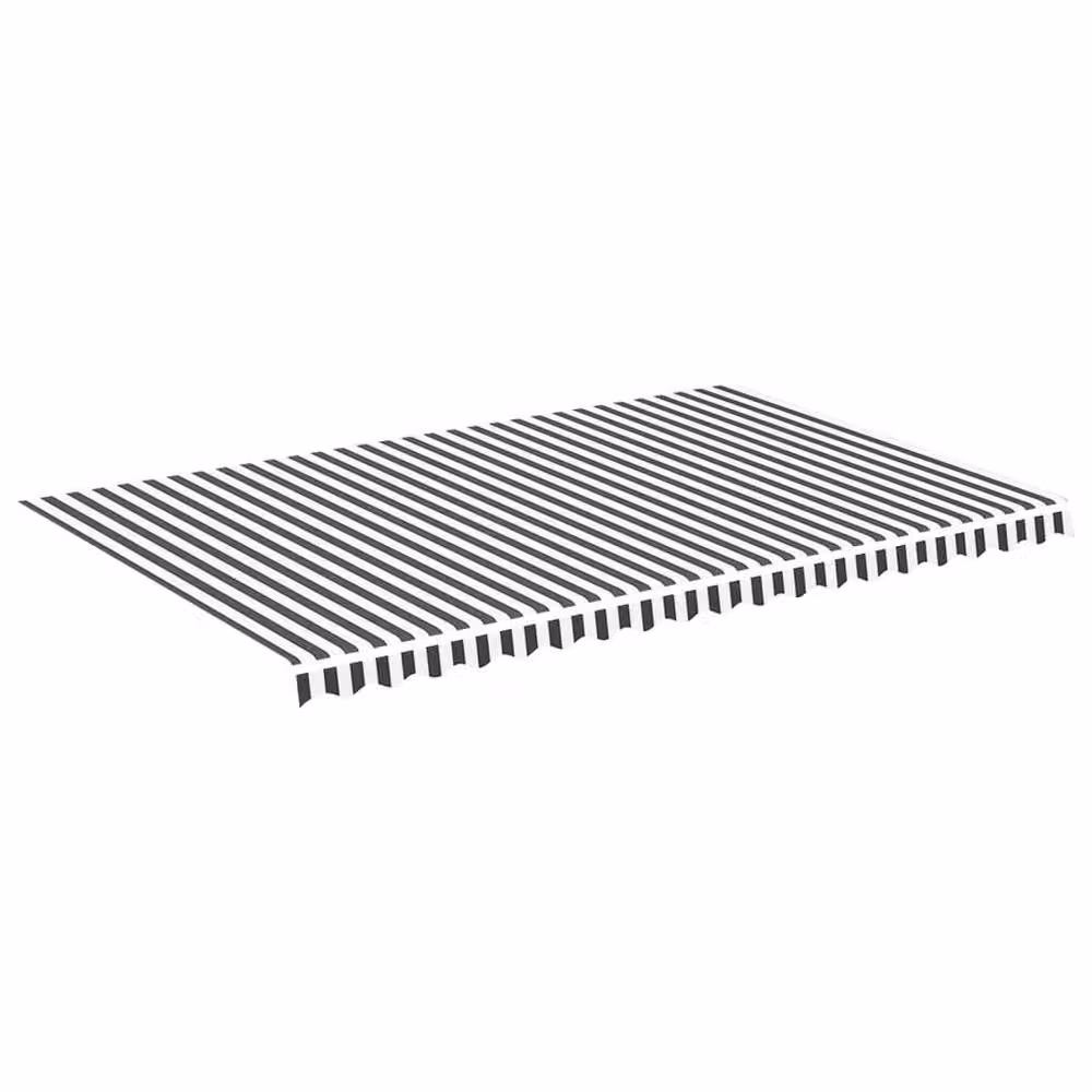 Berkfield Home Replacement Awning Fabric in Black, Anthracite and White, W: 5 m, D: 3 m – 2