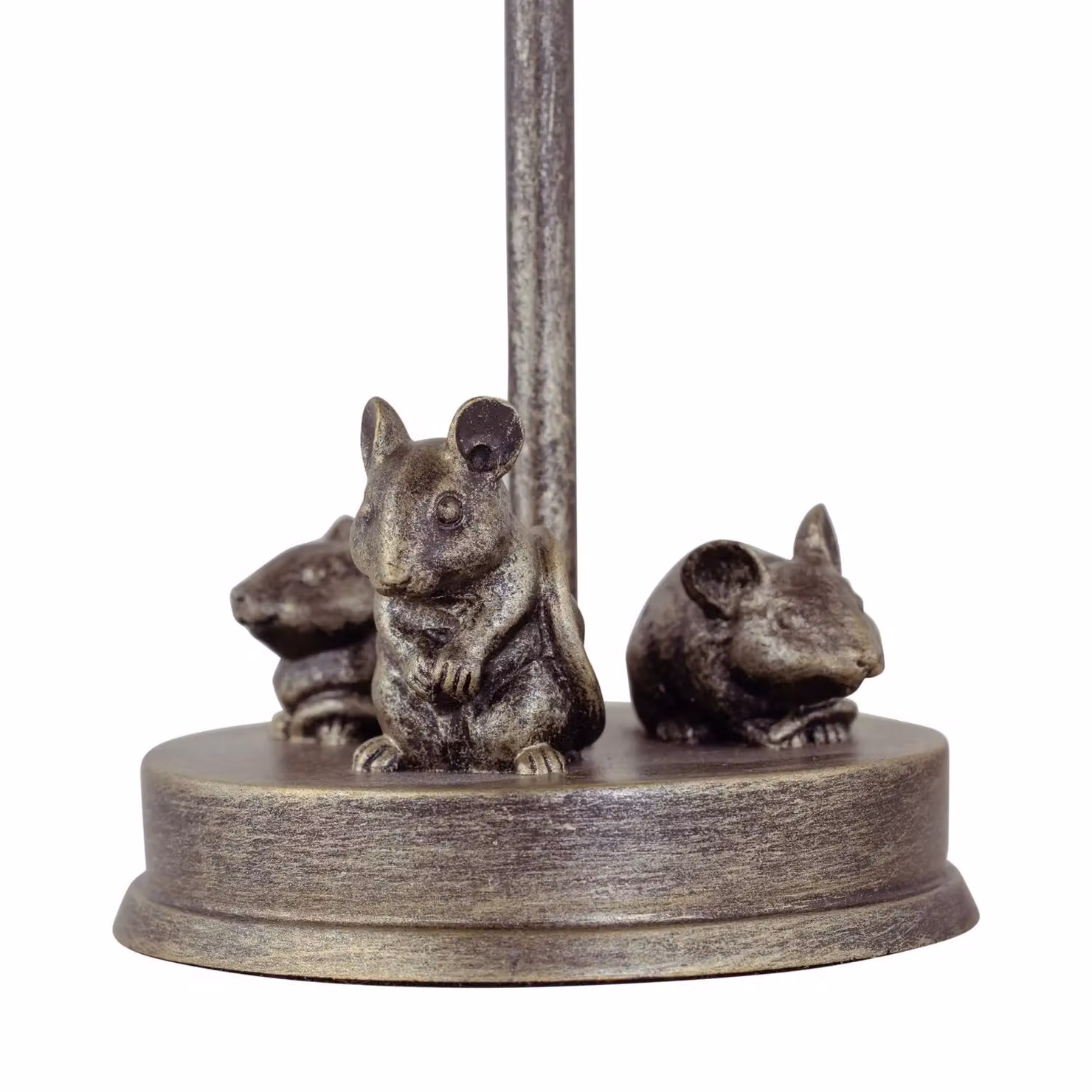 First Choice Lighting Maurice Mouse Table Lamp in Gold with Beige Linen Shade – 2