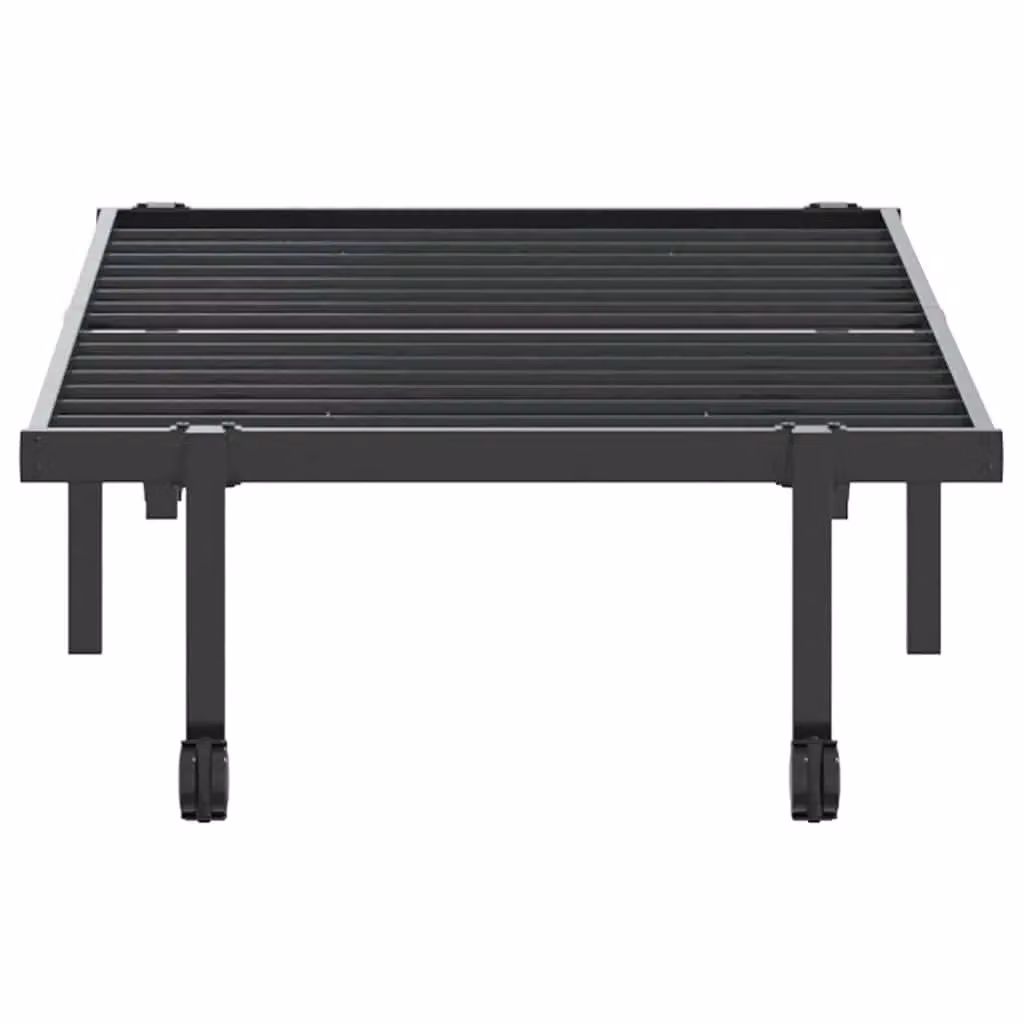 Berkfield Home Foldable Metal Bed Frame in Black, W/D/H: 80 x 200 cm – 3
