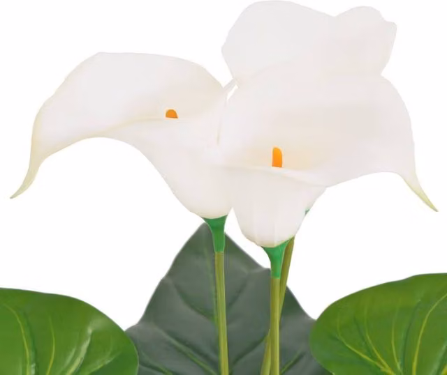 Berkfield Home Artificial White Calla Lily Potted Plant, Height: 45 cm