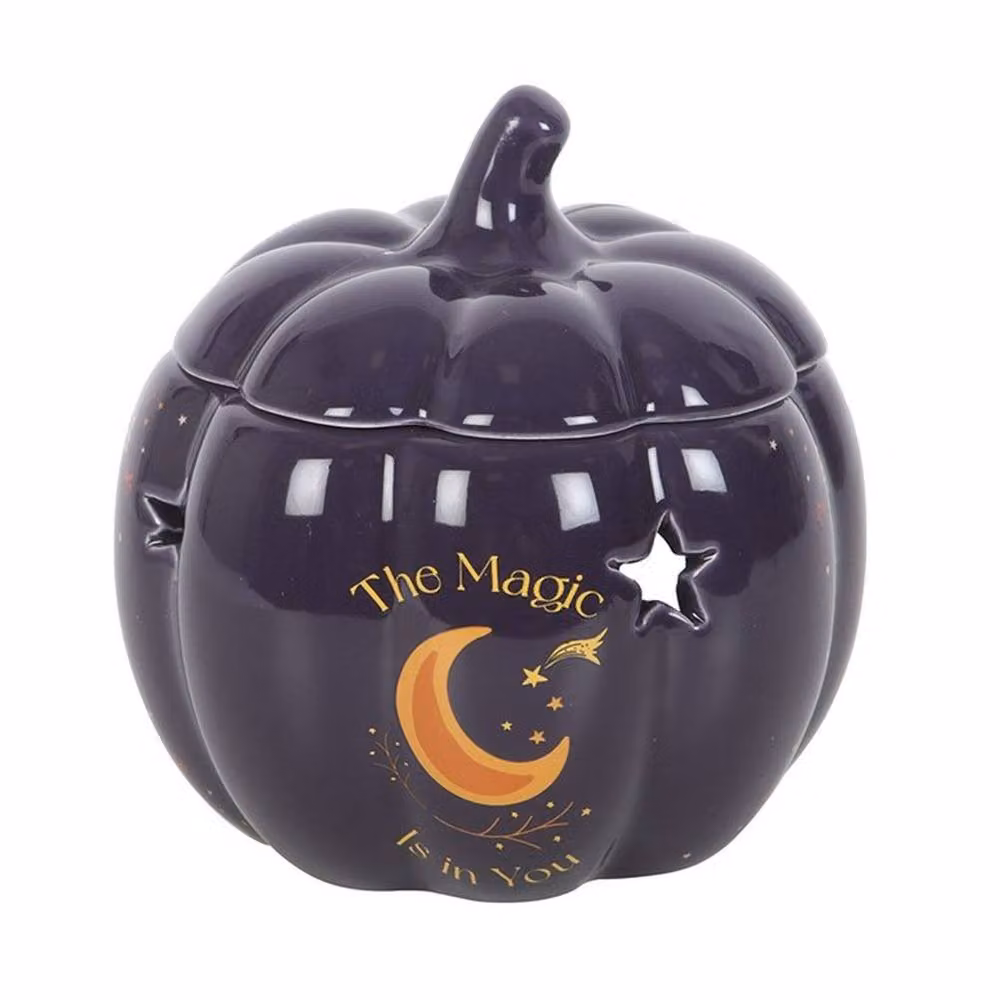 Uniqueful The Magic Is in You Ceramic Pumpkin Oil Burner in Purple – 2