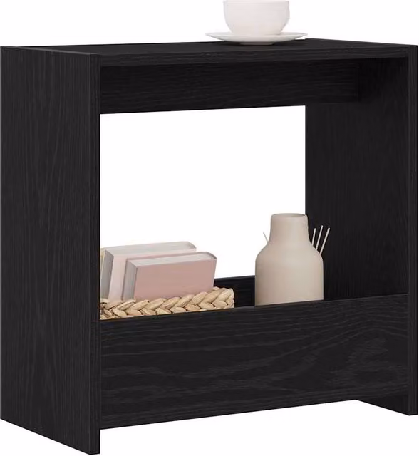 Berkfield Home Black Oak Side Table, W/D/H: 50 x 26 x 50 cm