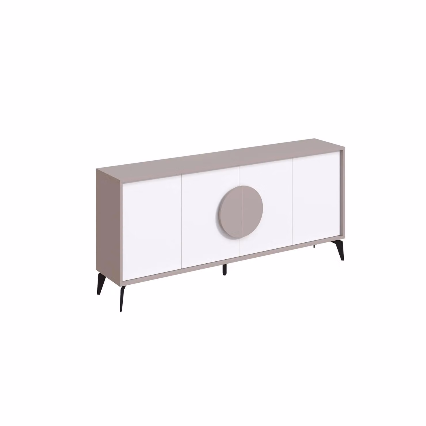 Decortie Gora 4 Door Modern Sideboard Storage Cabinet in Grey with Metal Legs, W: 180 cm, H: 82 cm, D: 36 cm – 2