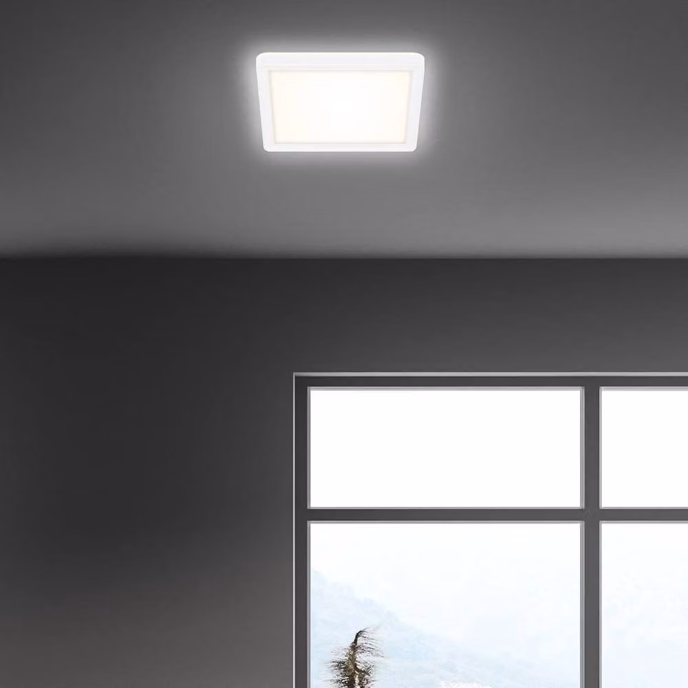 Briloner LED Square Ceiling Light, White, W/D/H: 19 x 19 x 3 cm – 6