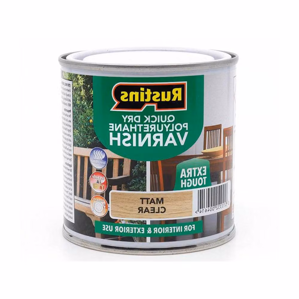 Rustins Quick Dry Polyurethane Wood Varnish, Matt Clear, 1 l – 2