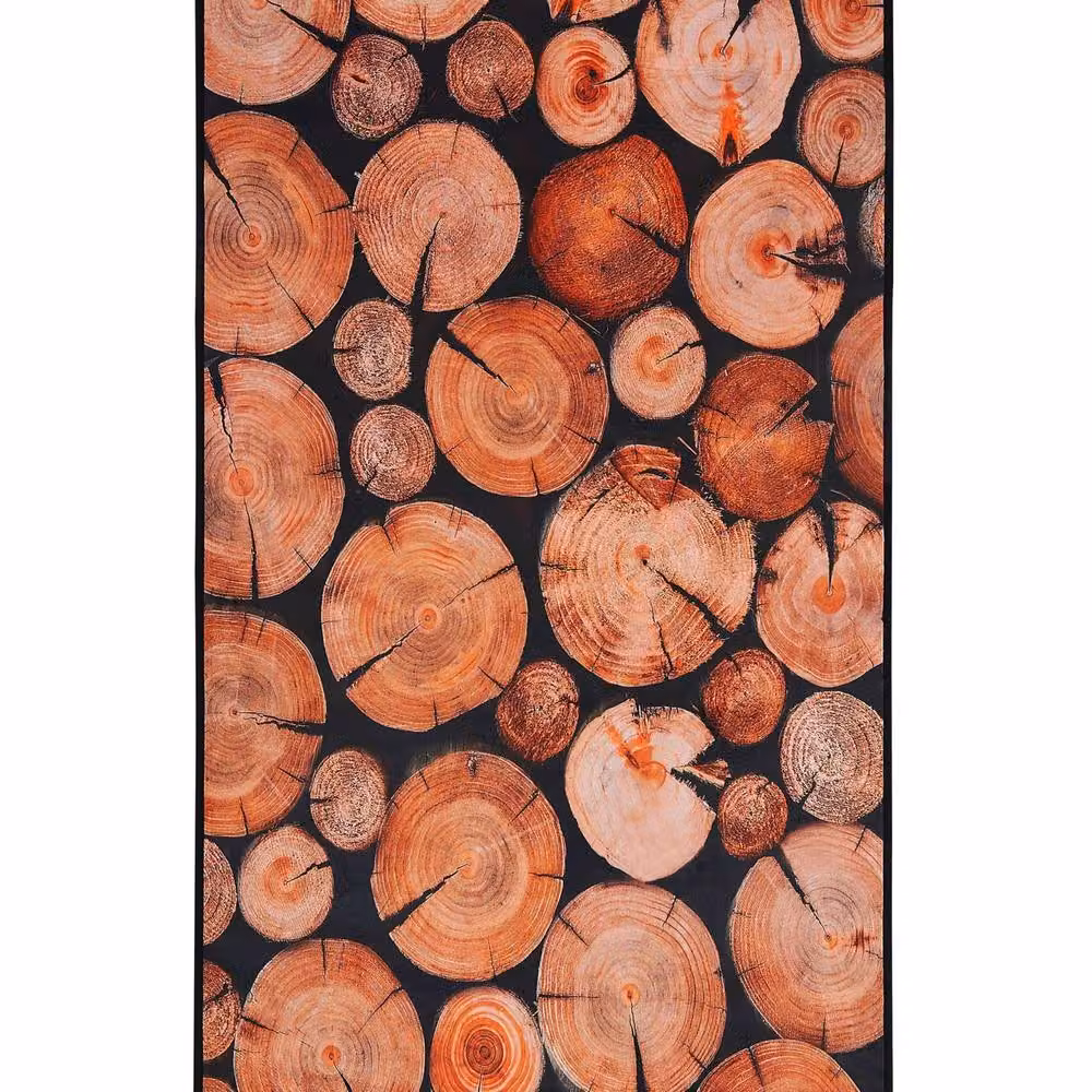 Wyld and Coco Wood Log 3D Print Area Rug in Brown, Polyester, W: 80 cm, L: 150 cm – 2