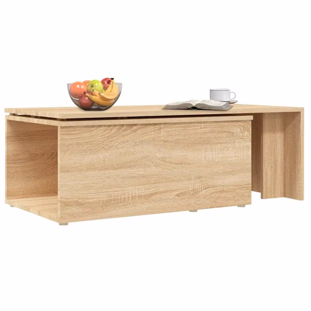 Berkfield Home Sonoma Oak Coffee Table in Light Tan, W: 150 cm, D: 50 cm, H: 35 cm – 3