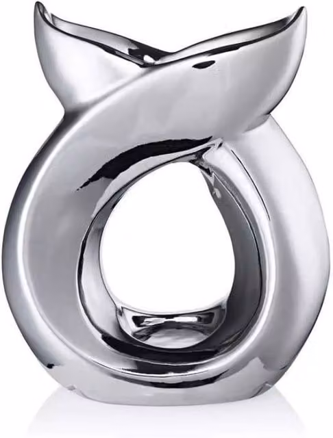 KDMD Ava May Chrome Cross Over Tealight Burner in Silver