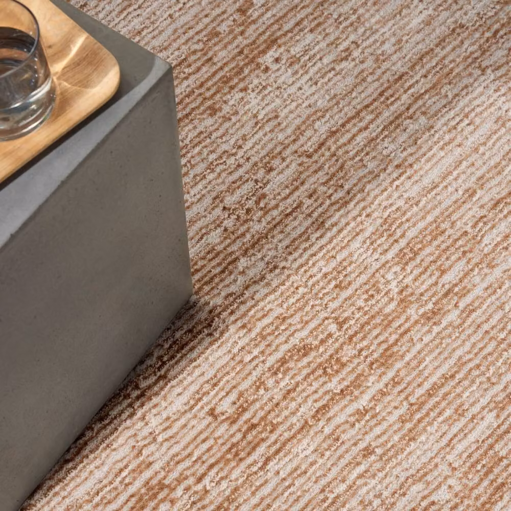 The Rug Shop UK Gold and Beige Modern Abstract Polyester Area Rug, W/D/H: 160 x 220 cm – 2