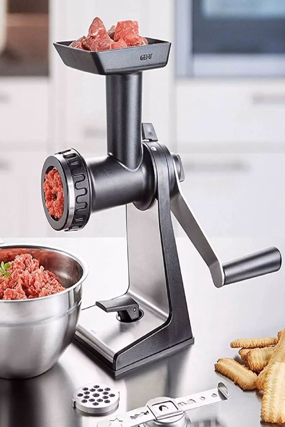 Gefu Transforma Multi-Function Meat Grinding Attachment in Black with Stainless Steel – 6