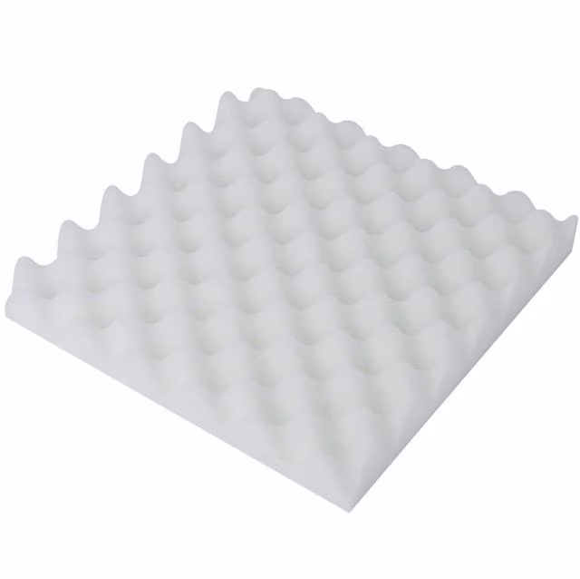 Living and Home 12-Piece High Density Flame Retardant Corrugated Sound Absorbing Polystyrene Foam Wall Panels, White