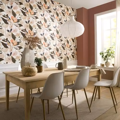 Erismann Fairy Blossom Textured Floral Vinyl Wallpaper in Multicolour – 3