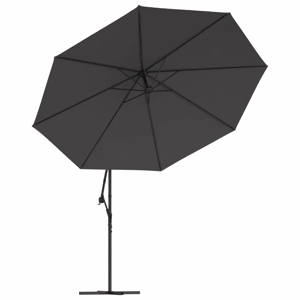 Berkfield Home Cantilever Umbrella with Aluminium Pole, 350 cm, Anthracite and Black – 3