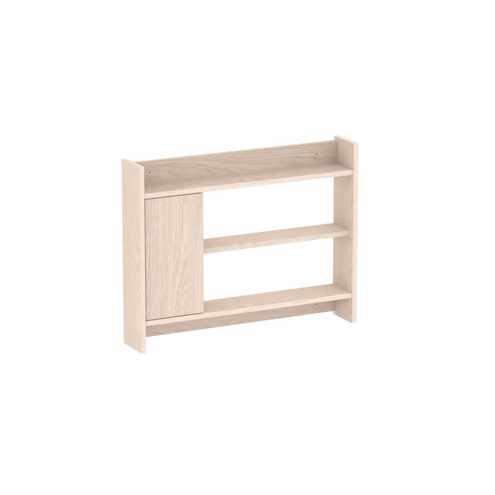 Decortie Fleet Wall-Mounted Shelf Unit with Cabinet in Light Beige, W: 85.0 cm, H: 66.0 cm, D: 15.0 cm – 2