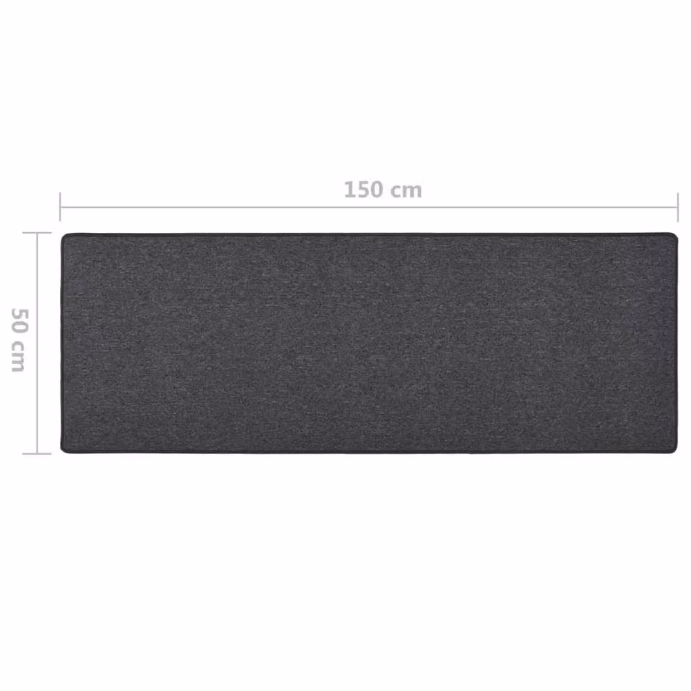 Berkfield Home Anthracite Carpet Runner, Grey, W: 50 cm, L: 150 cm