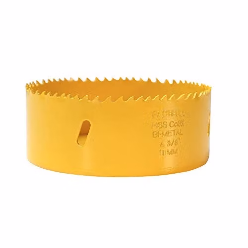 Faithfull Bi-Metal Cobalt Hole Saw, Yellow, 111 mm – 1